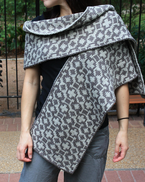 Geometric Double Knit Scarf