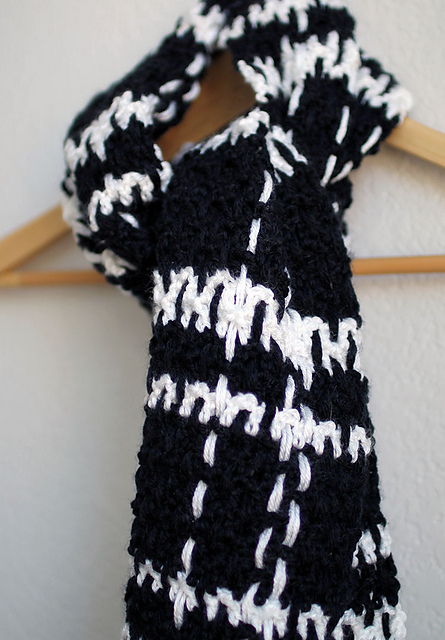 Windowpane Plaid Scarf