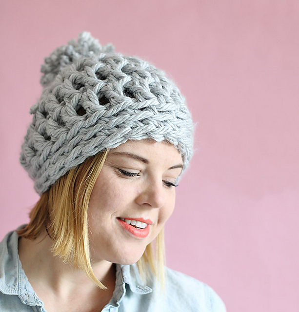 30 Minute Easy Chunk Crochet Beanie