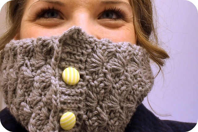 Shell Cowl with Buttons
