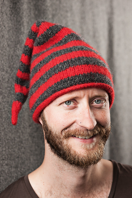 Striped Pixie Hat - Felted