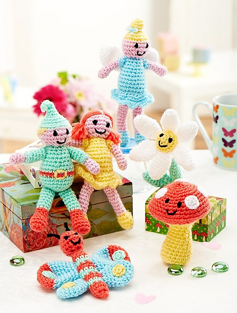 Fairy, Toadstool, Butterfly, Flower and Elf