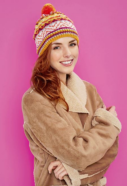 Autumn bobble hat