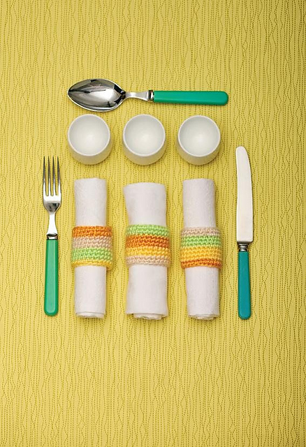 Stripy napkin rings