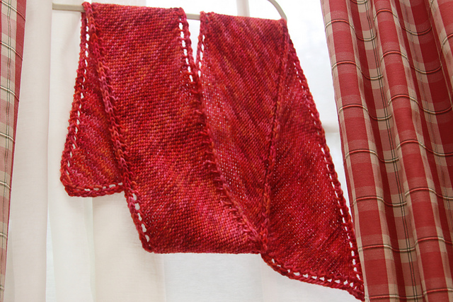 Elizabeth's Wool-Angora Diagonal Scarf