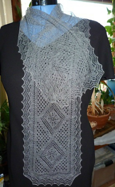 Four seasons: The Winter. Orenburg scarf