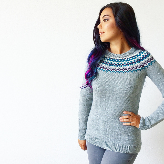 Blue Snowdrop Sweater