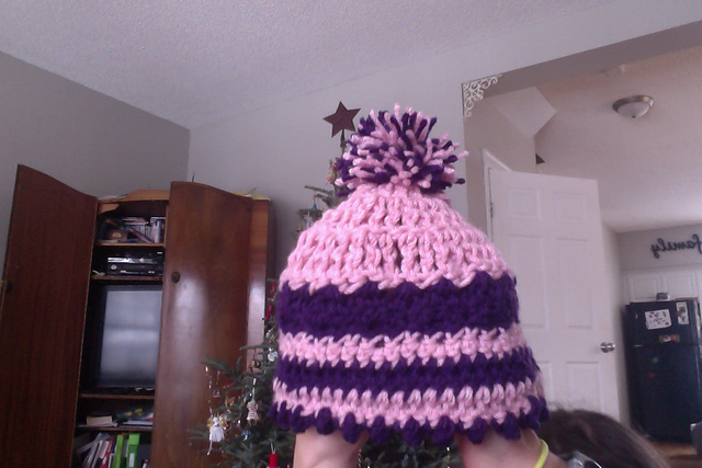 Ruffle Pom Pom Baby Hat