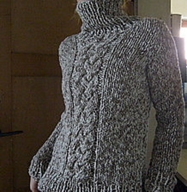 28 Sweater with Cable Pattern