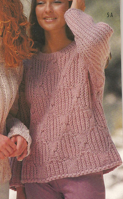 # 05 Rosafarbener Patentmusterpulli
