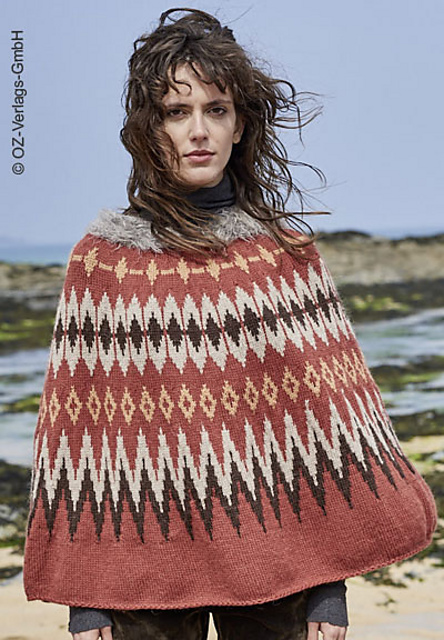 # 06 Poncho mit Fake-Fur-Kapuze