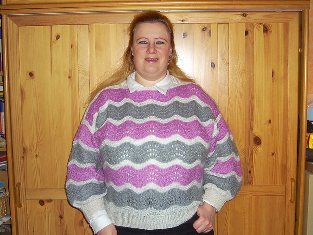 #A/8 Pulli in Pastellstreifen