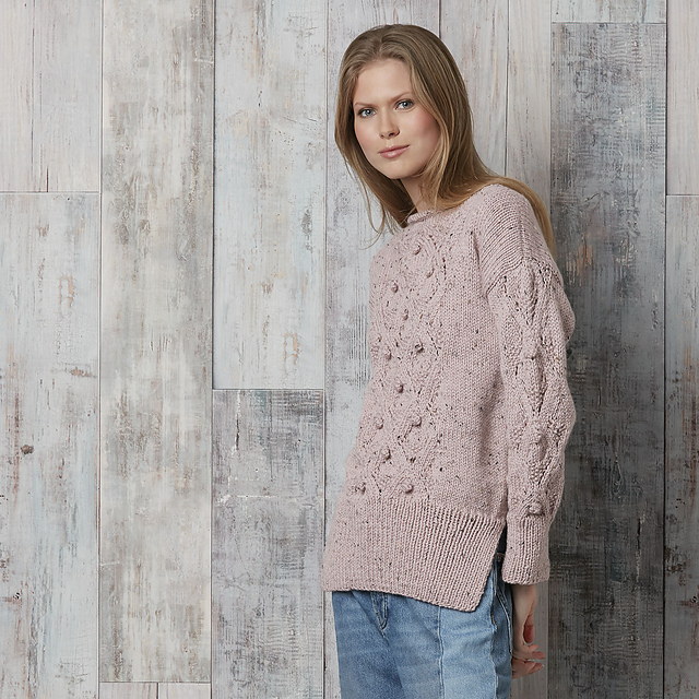 6091-41 Cabled Relief Sweater