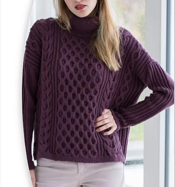Oversize-Zopfmusterpulli