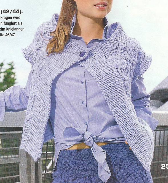 # 25 Cable-patterned waistcoat