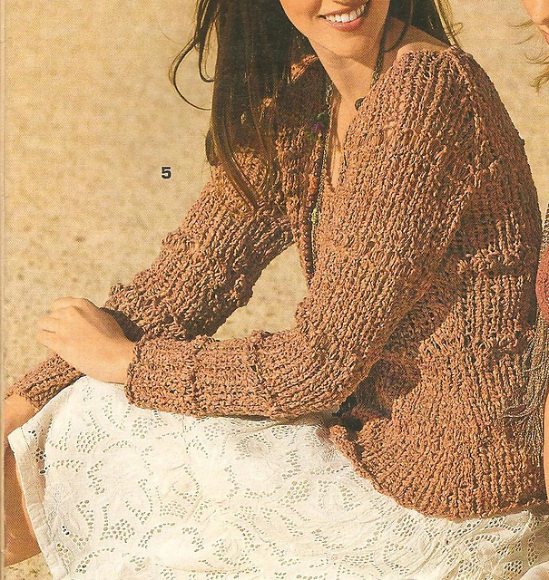 # 05 Raglan Drop Stitch Sweater