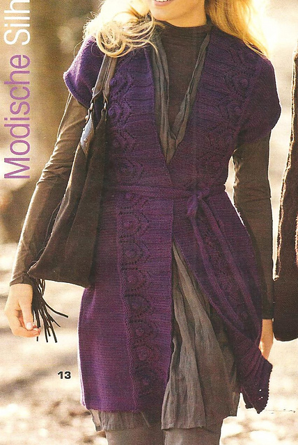 # 13 Quer gestrickte Longjacke