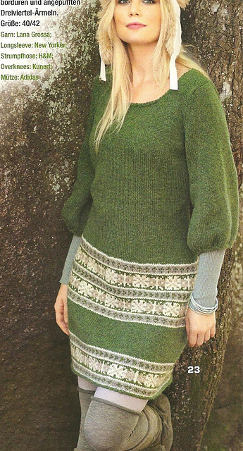 # 23 Dress with jacquard stripes