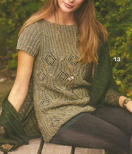 # 13 Pulli im Rippen-Ajourmuster