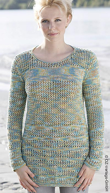 # 05 Pull vert jaune chiné