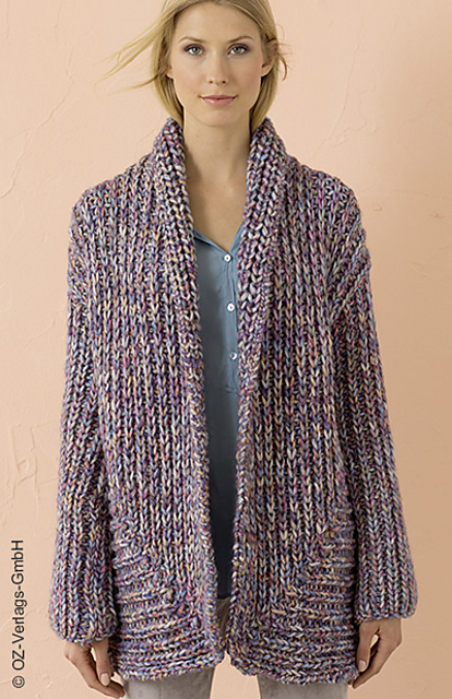 # 19 Melierte Jacke im Halbpatent