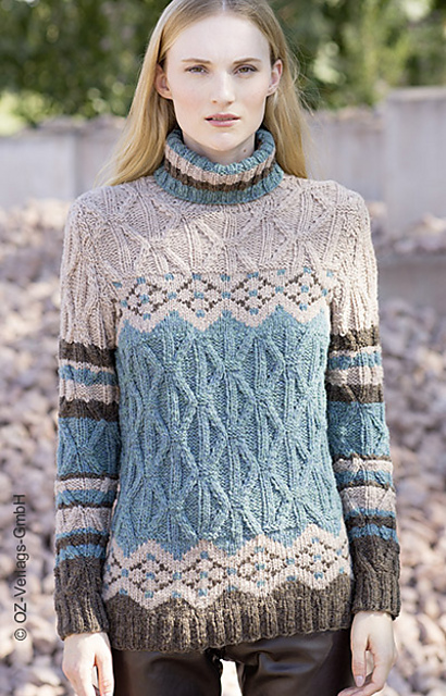 # 06 Trui met ruiten- en jacquardpatroon