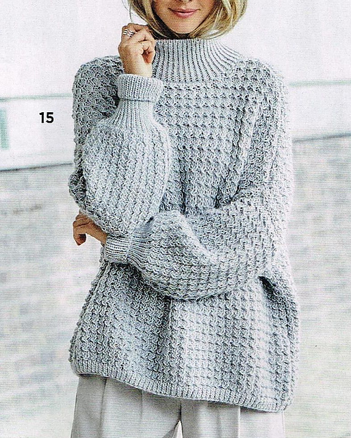 # 15 Oversize-Pulli in Bleu