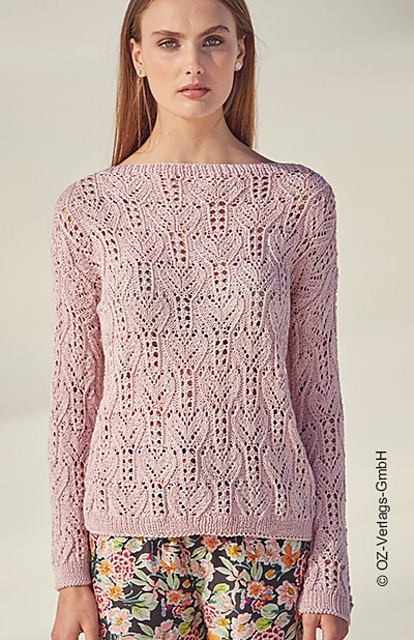 # 08 Pulli mit Ajour-Blattmuster
