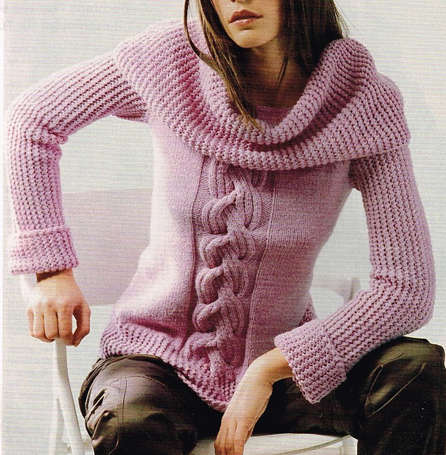 Fliederfarbener Pulli