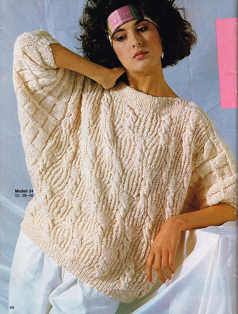Pulli mit Patent-, Zopf- und Karomuster