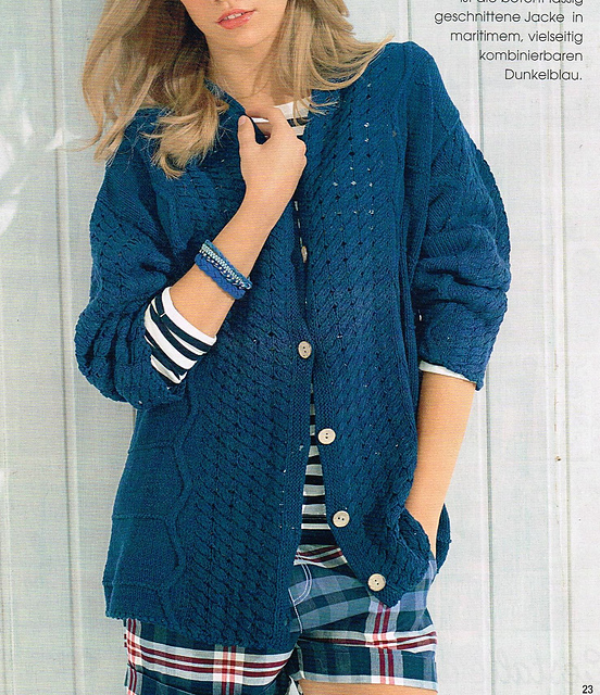 # 28 Jacke in Dunkelblau