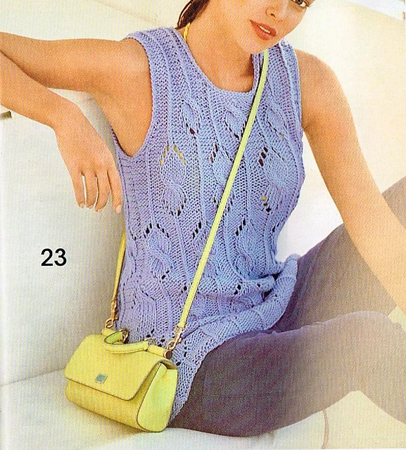 # 23 Top mit Zopfmotiven