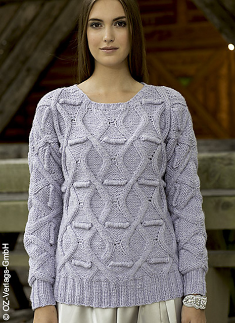 # 27 Pulli im Zopf-Biesenmuster