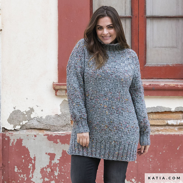 104-12 Langärmeliges Kleid/Pullover