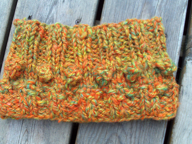 Bobbles & Buttons Neckwarmer and Fingerless Mitts