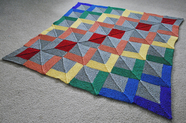 Mitered Rainbow Blanket