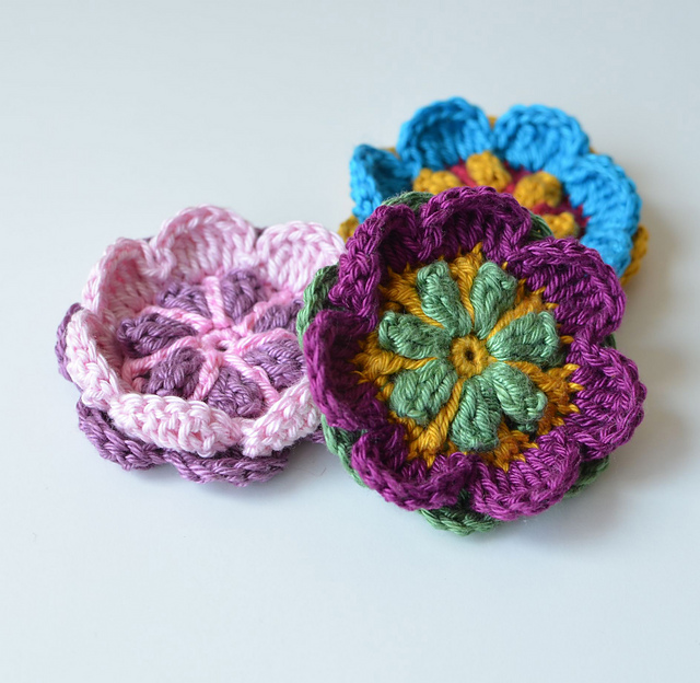 Overlay Flower Brooch