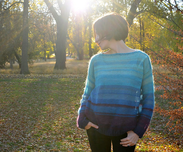 Blue Feather Sweater