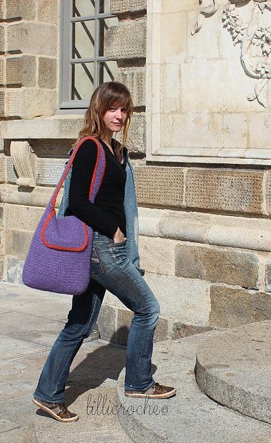 Felted shoulder bag