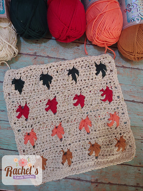 Falling Leaves Dish Cloth