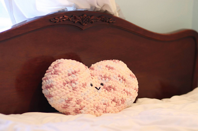 Fluffy Heart Pillow