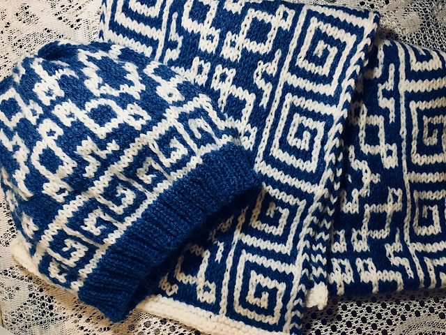 Chinese Porcelain Scarf & Hat