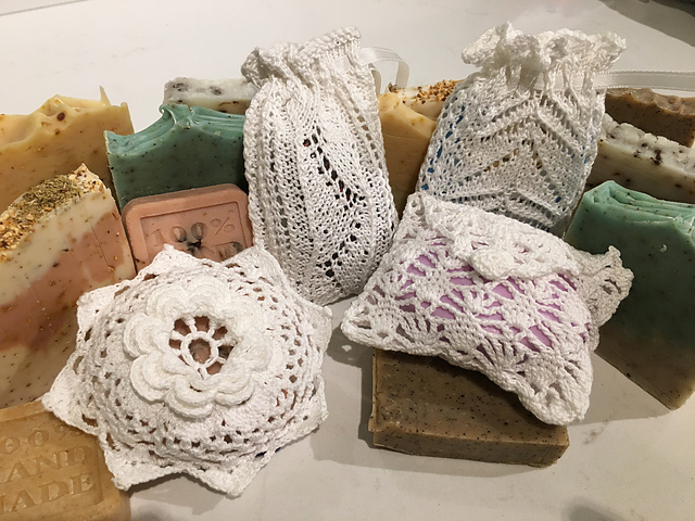 Lacy Soap Cozies - Knitted & Crocheted