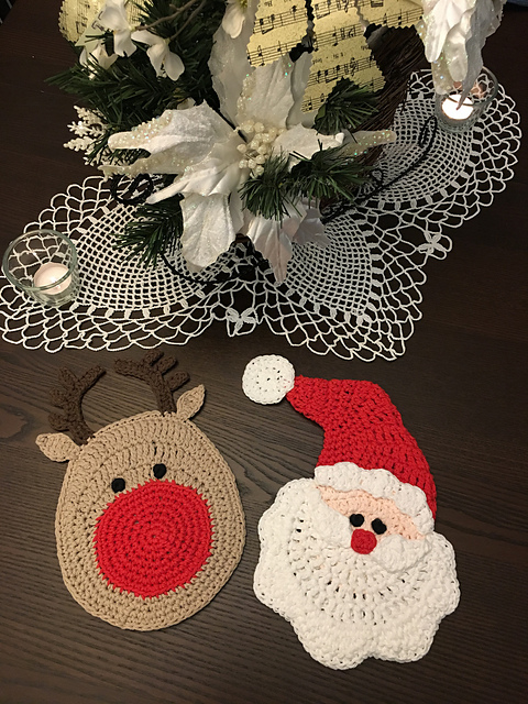 Santa & Rudolph Potholders