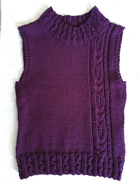 One-Sided Cabled Vest