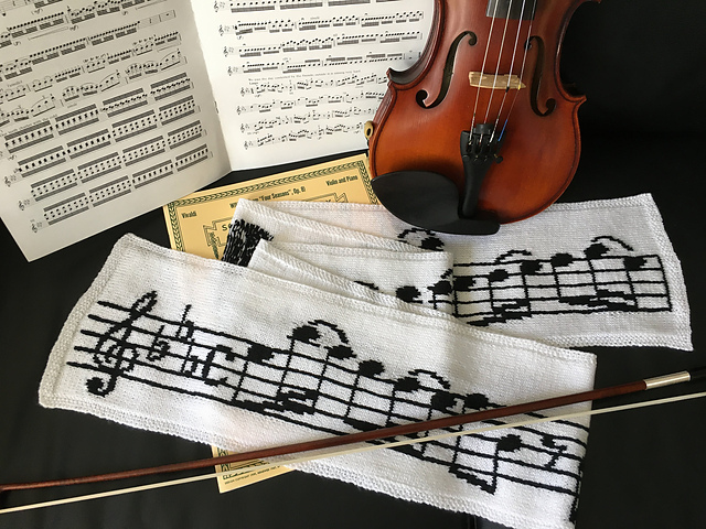 Winter Music Scarf