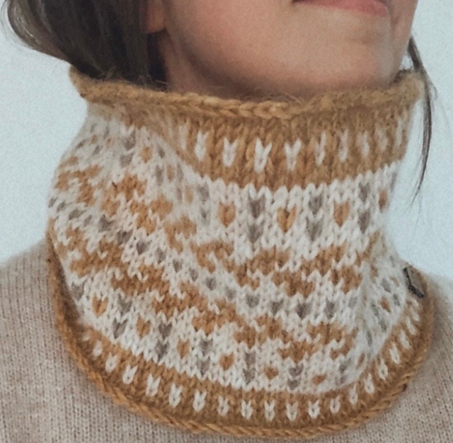 Mountain Avens Cowl + Fingerless Mitts