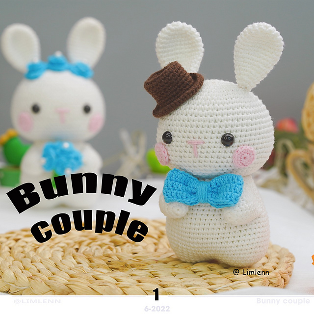 Bunny with hat and bow tie
