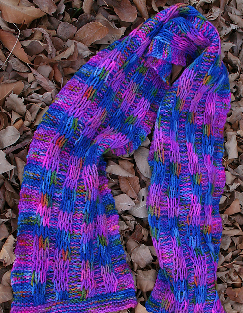 Faux-Hard Columns Scarf or Shawl
