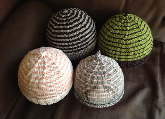 Children's stripy beanie